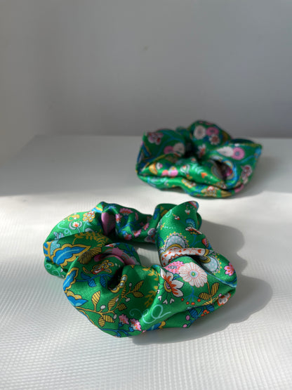 Mabelle Silk Scrunchie Blossom and Bloom