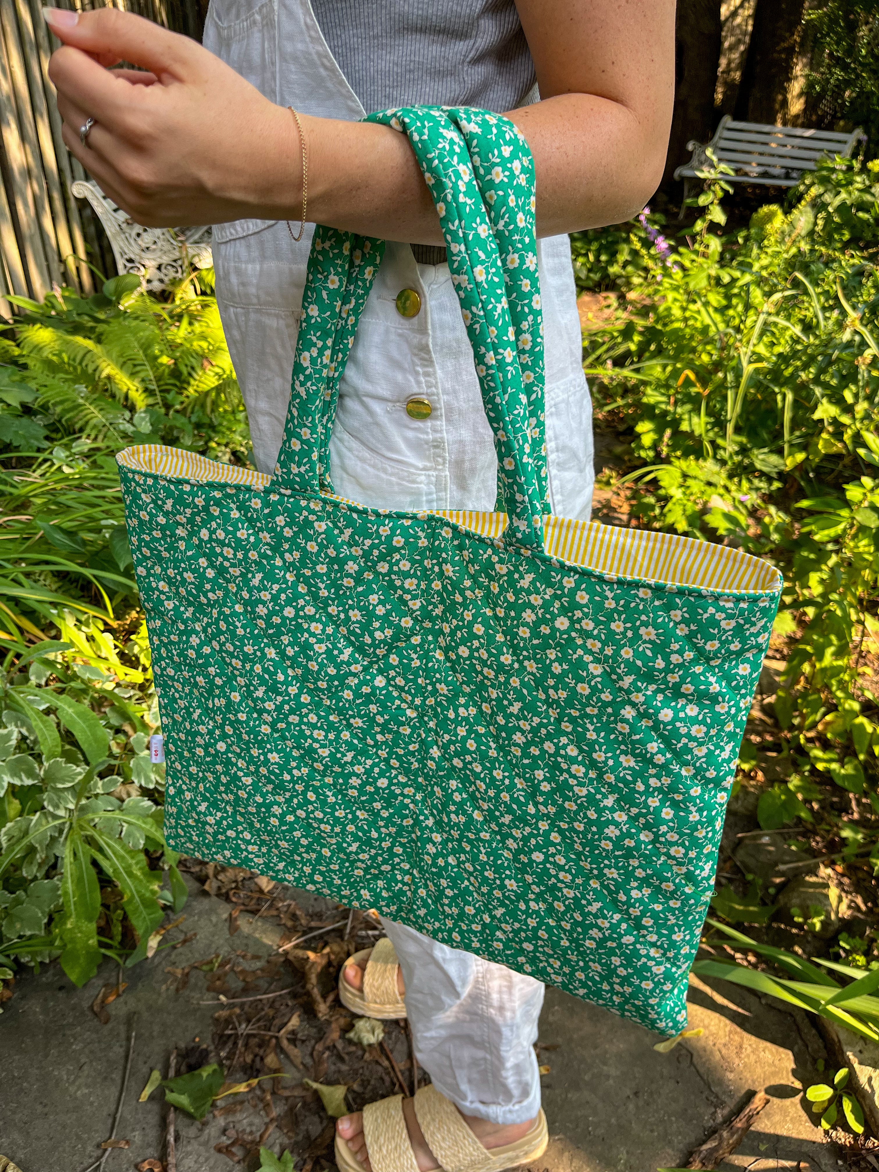 Emerald Bloom Tote Bag