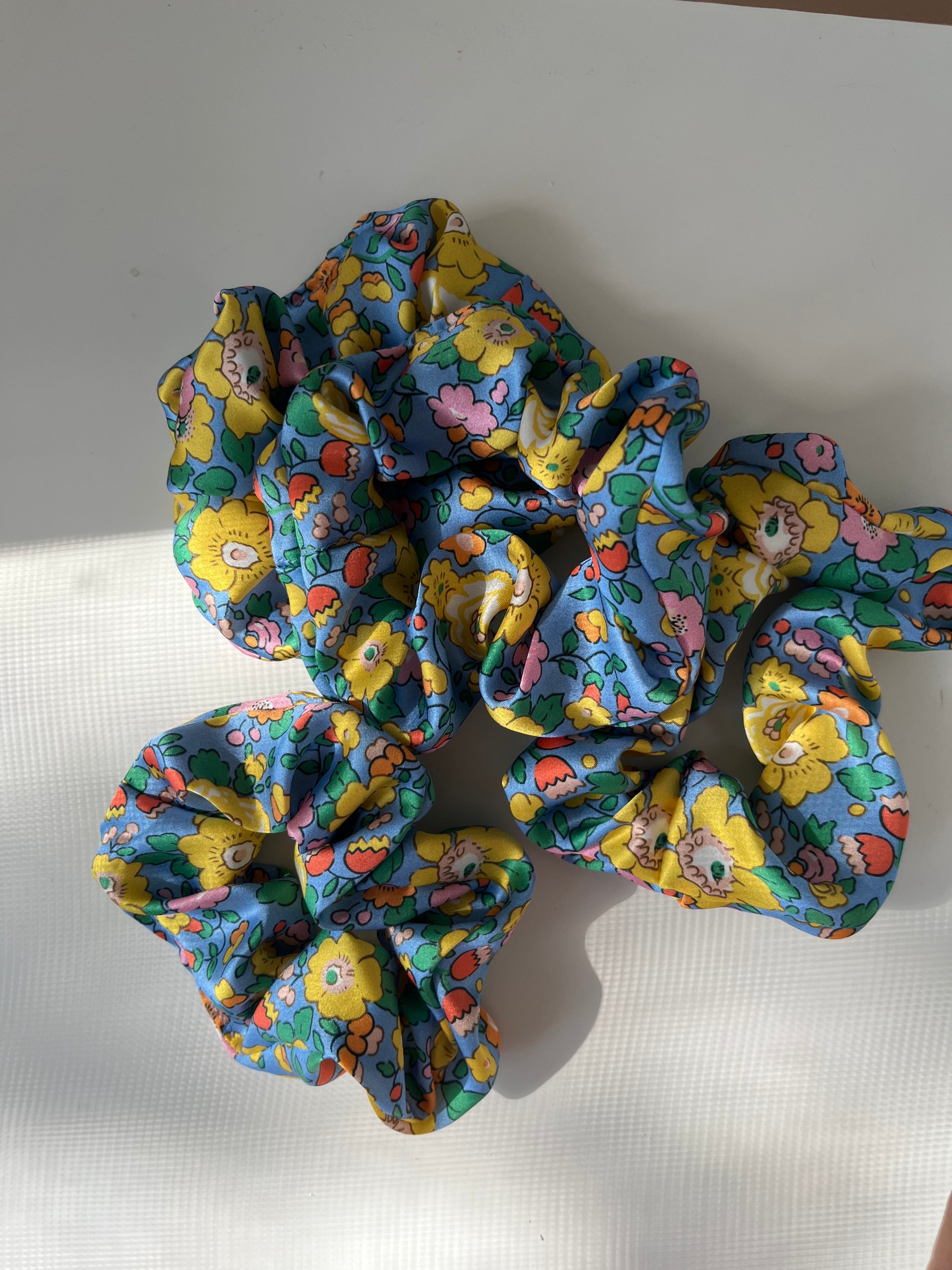 Betsy Field Silk Scrunchie Blossom and Bloom