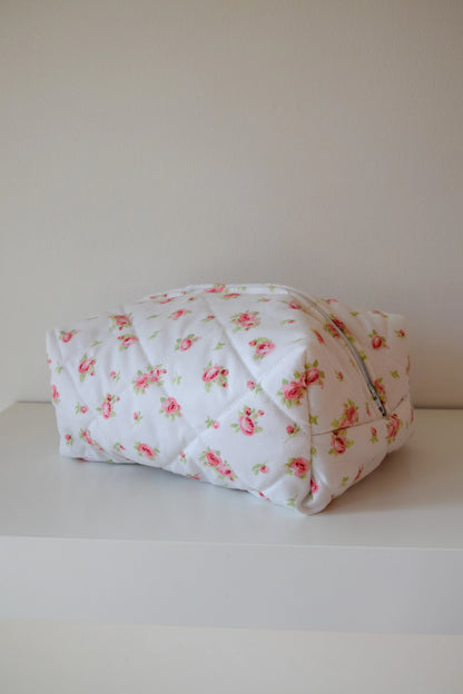 Pink Roses Cosmetic Bag Blossom and Bloom