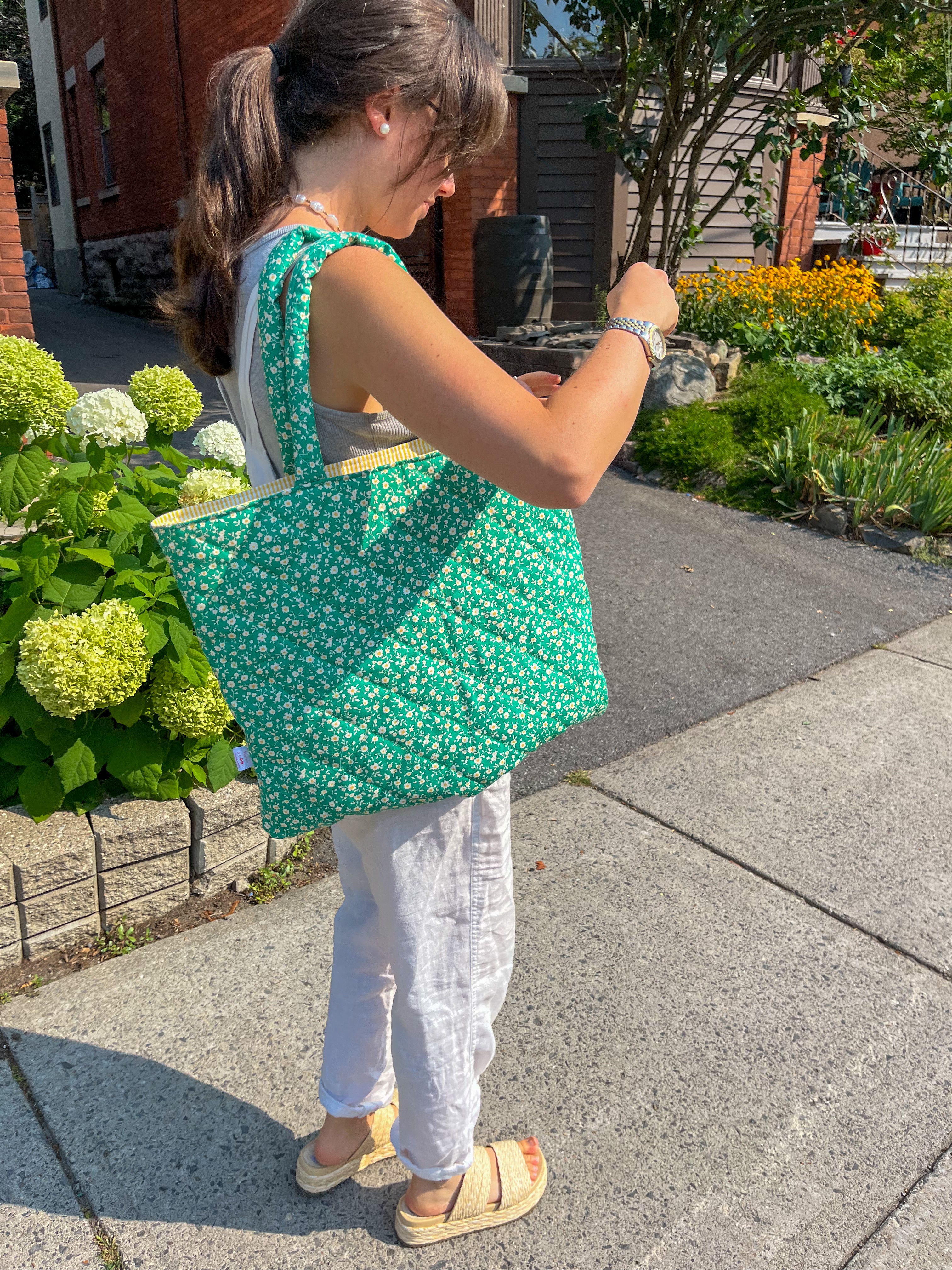 Emerald Bloom Tote Bag