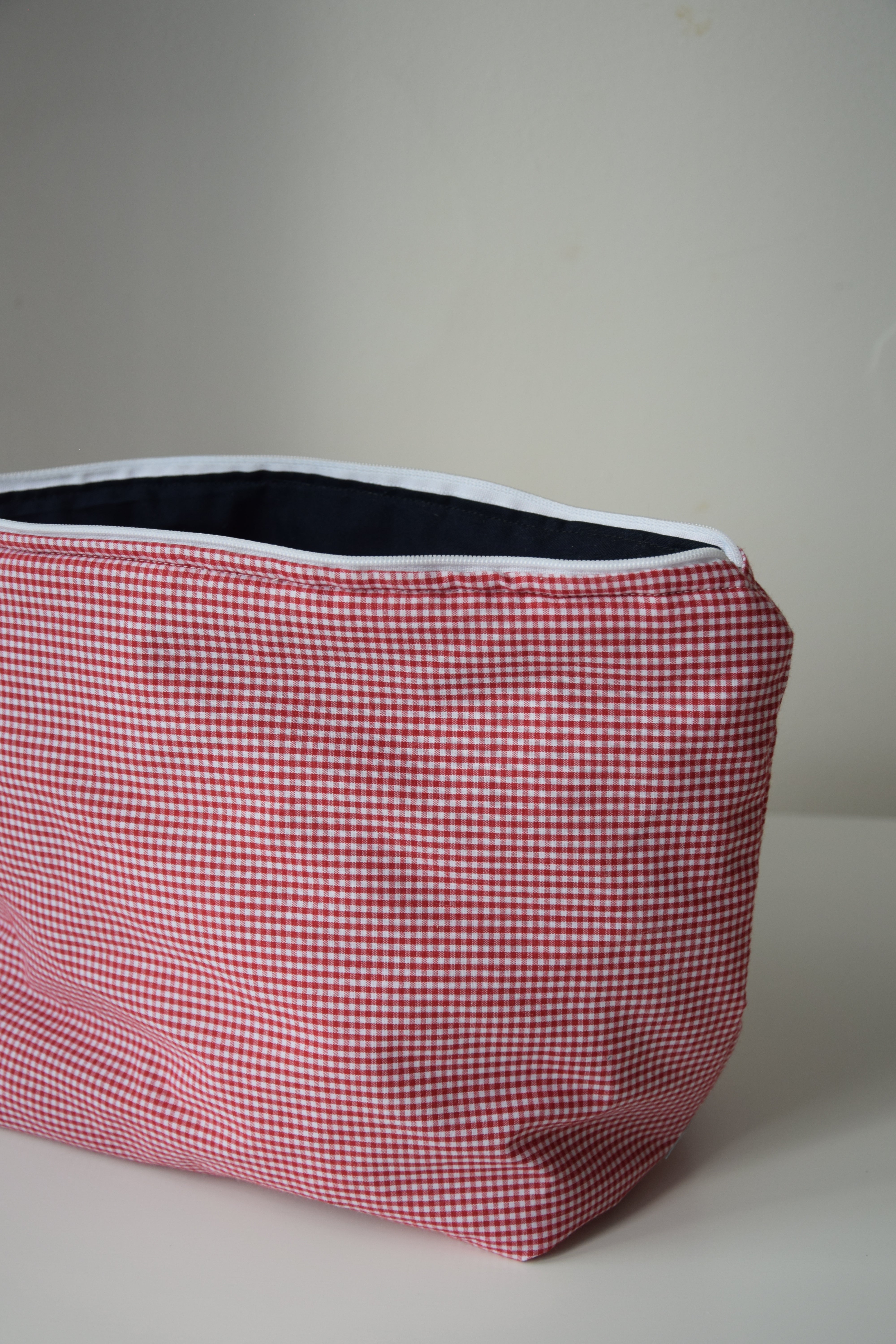 Red Gingham Cosmetic Bag