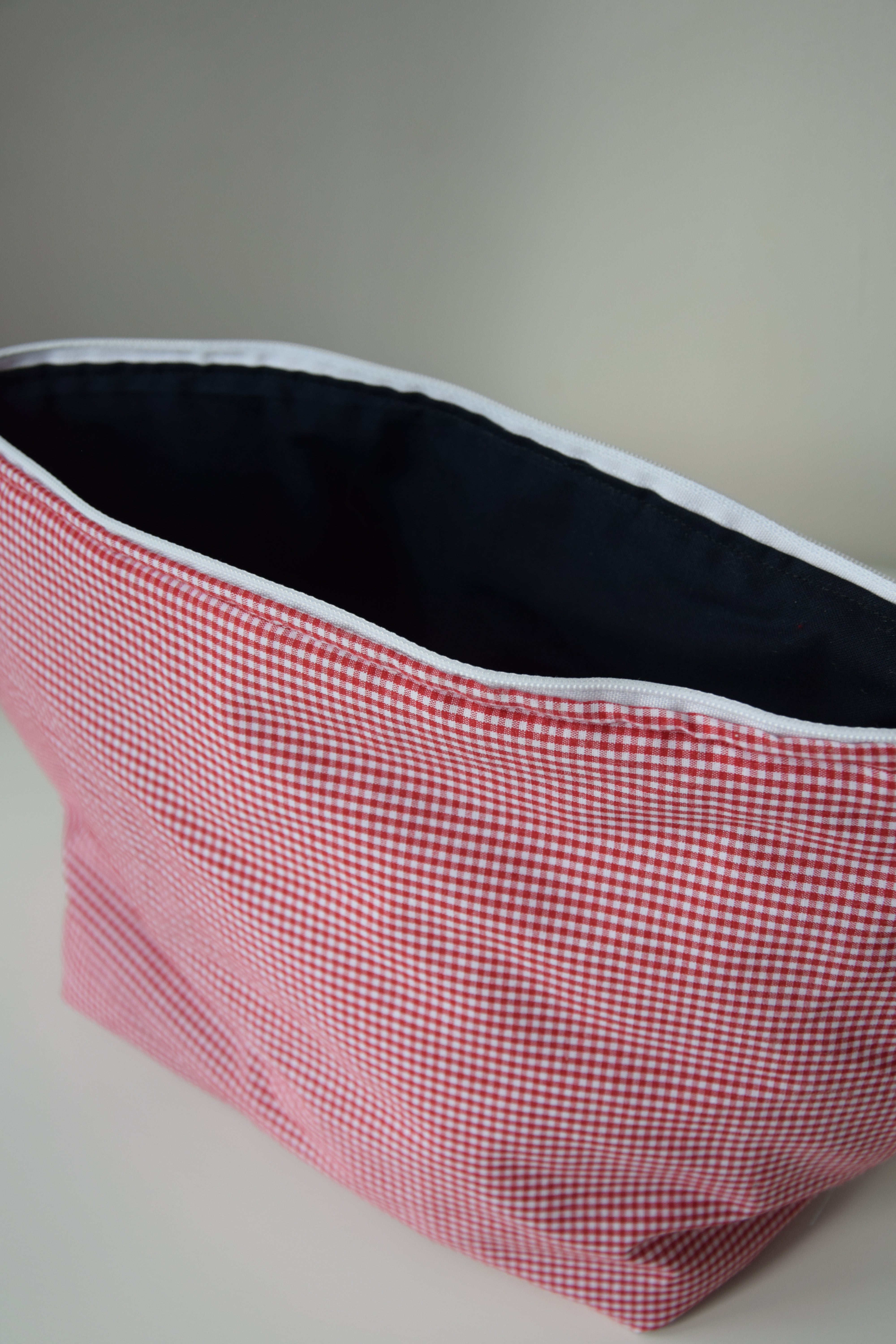Red Gingham Cosmetic Bag