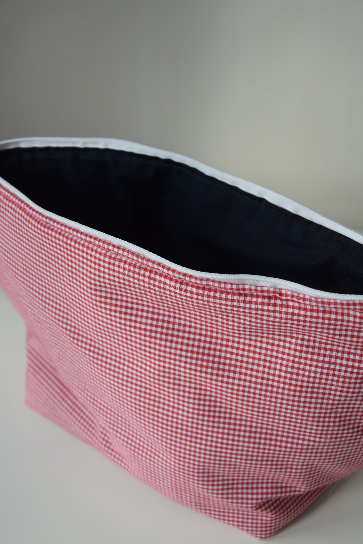 Red Gingham Cosmetic Bag