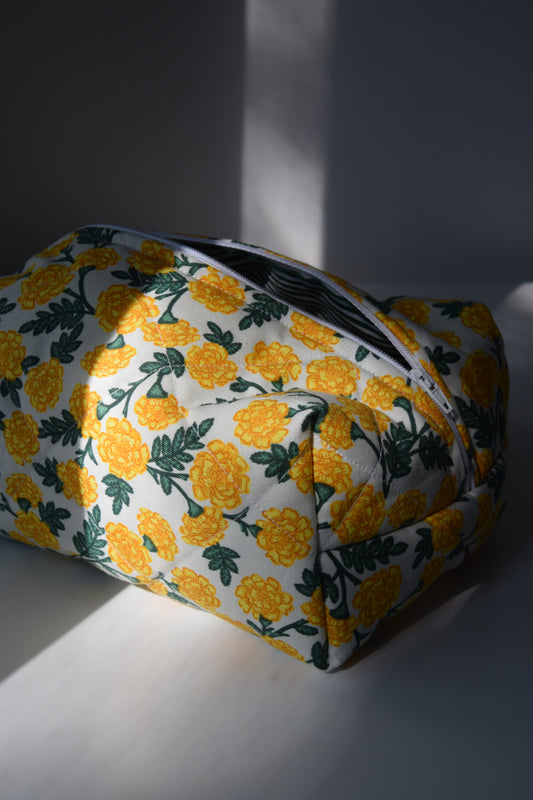 Dianthus (Yellow) Cosmetic Bag