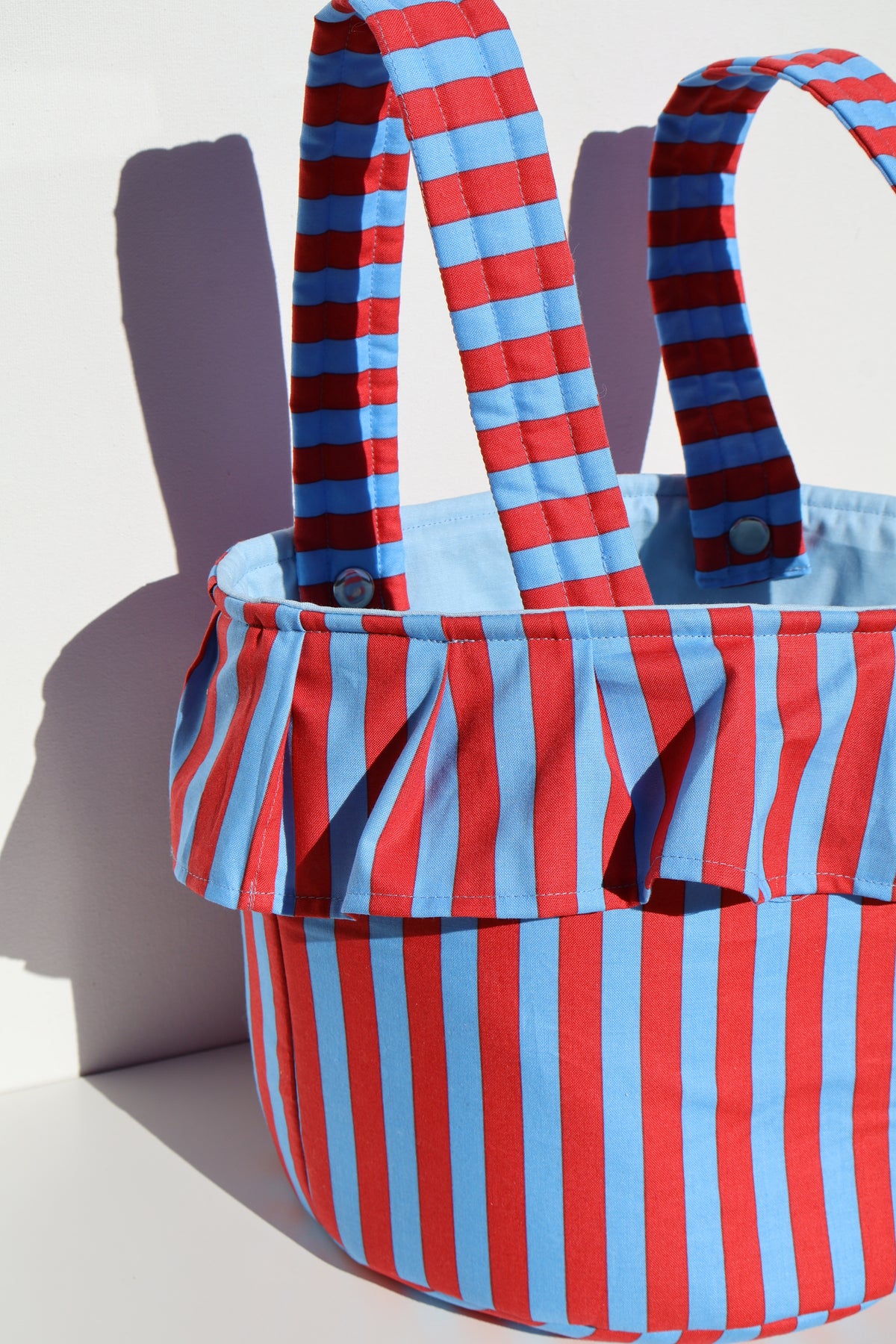 Red Striped Stroller Bag