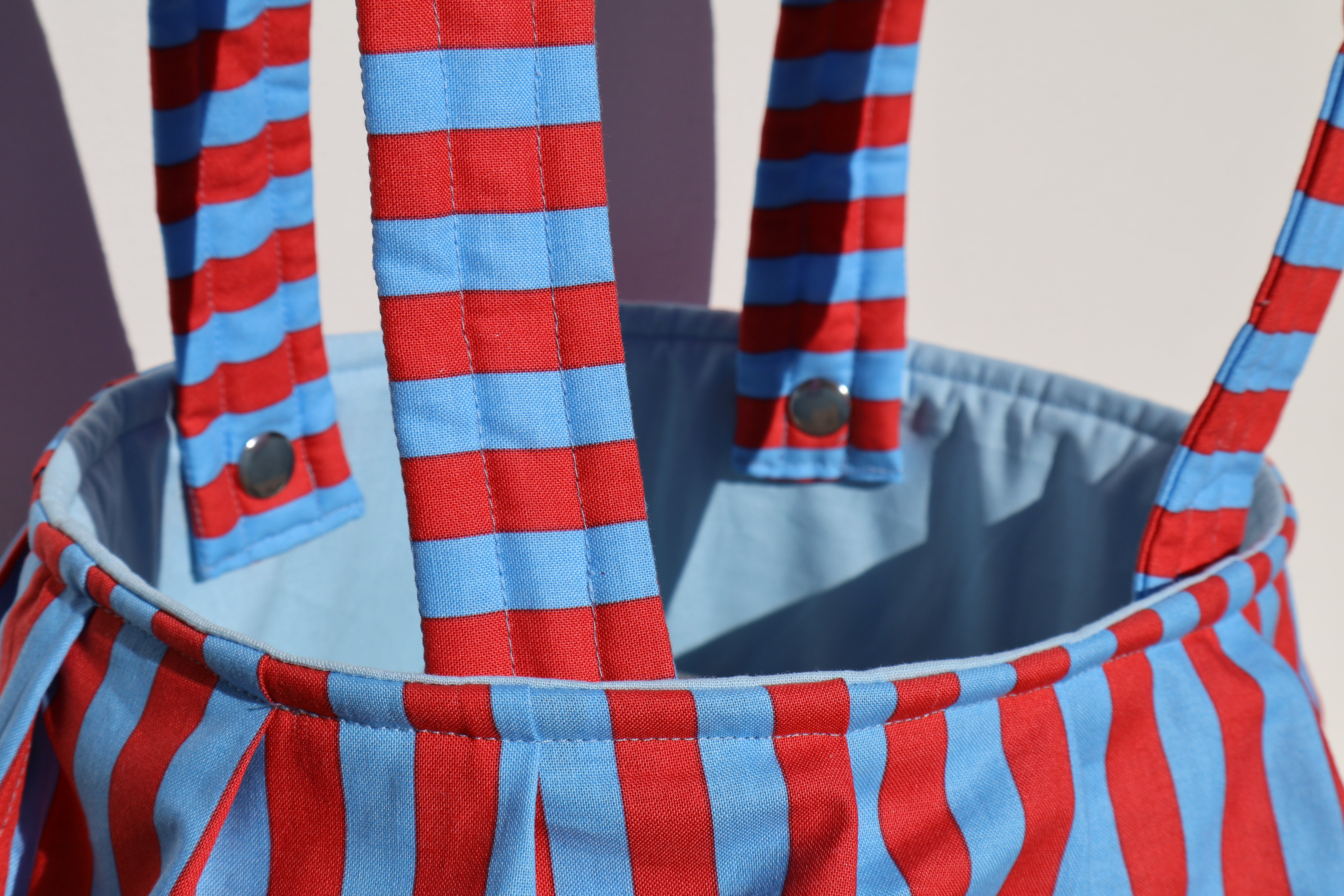 Red Striped Stroller Bag