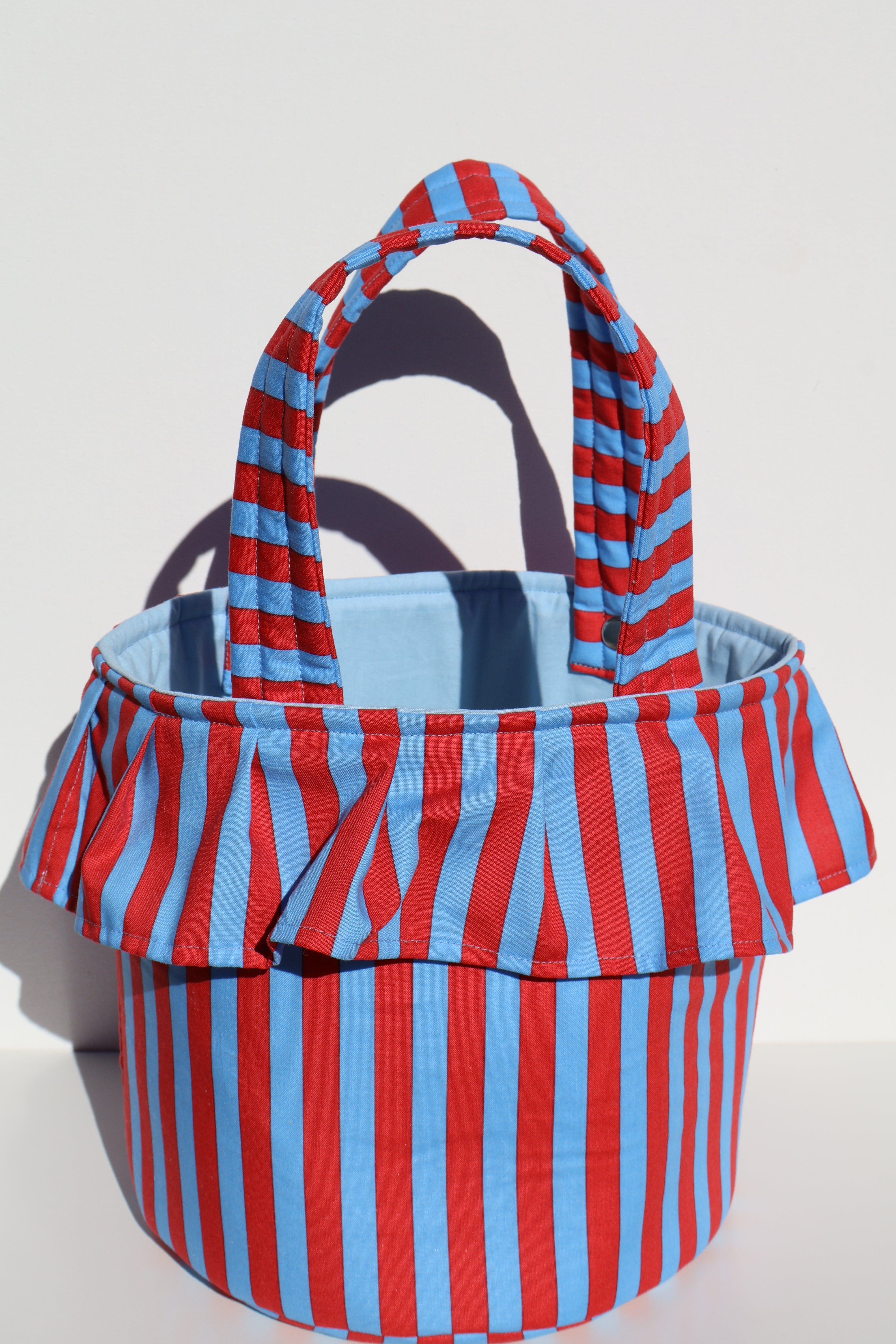 Red Striped Stroller Bag