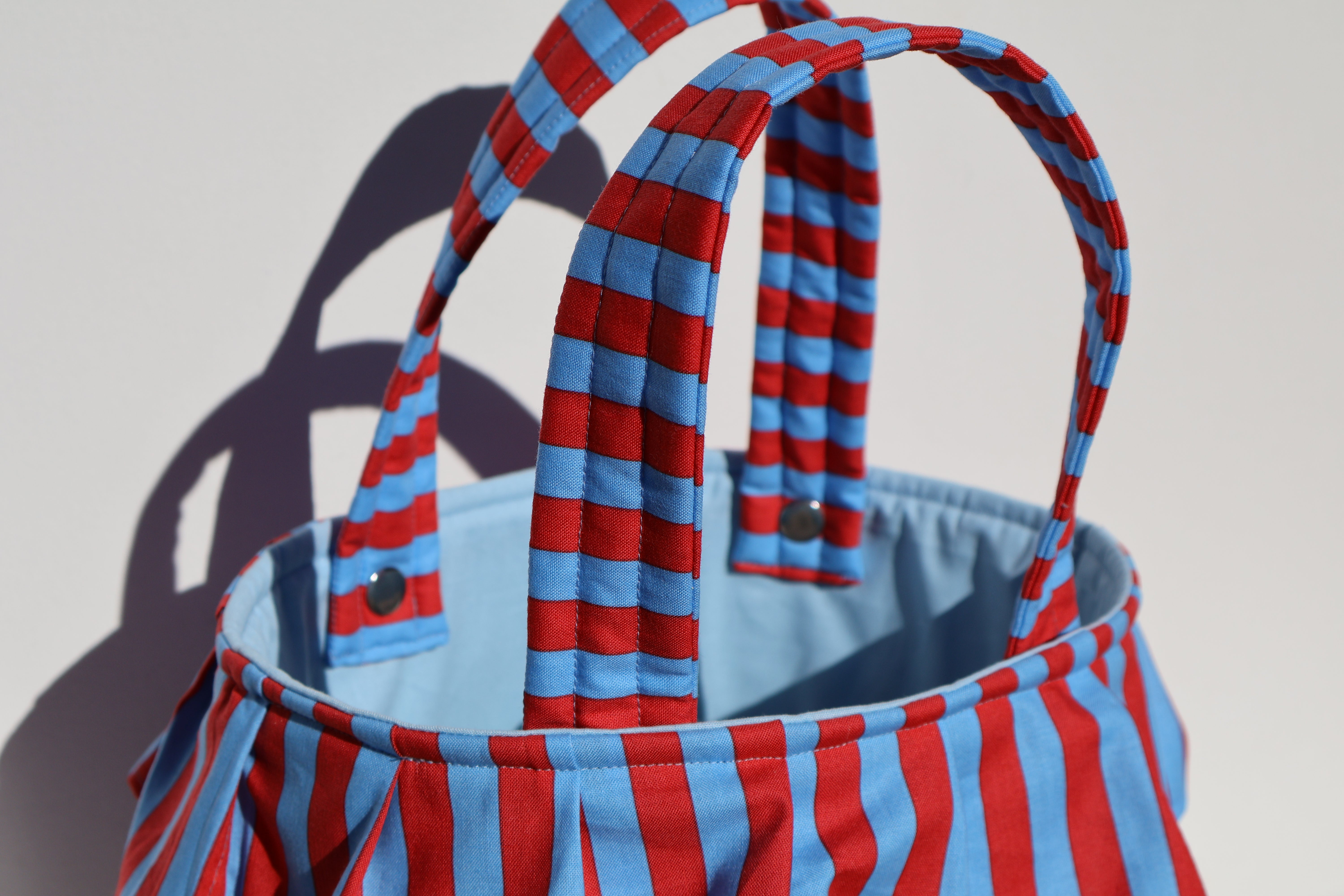 Red Striped Stroller Bag