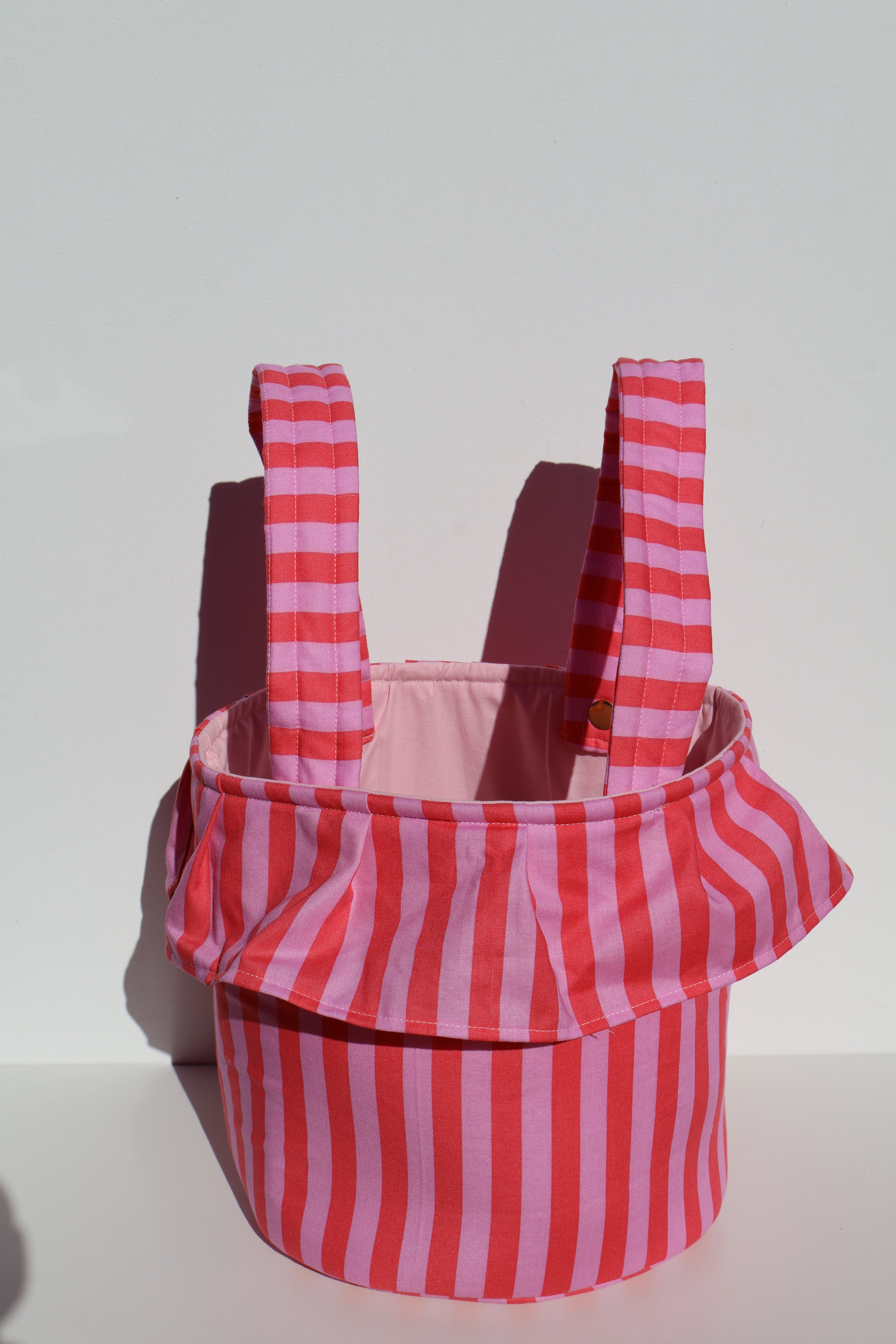 Pink Striped Stroller Bag