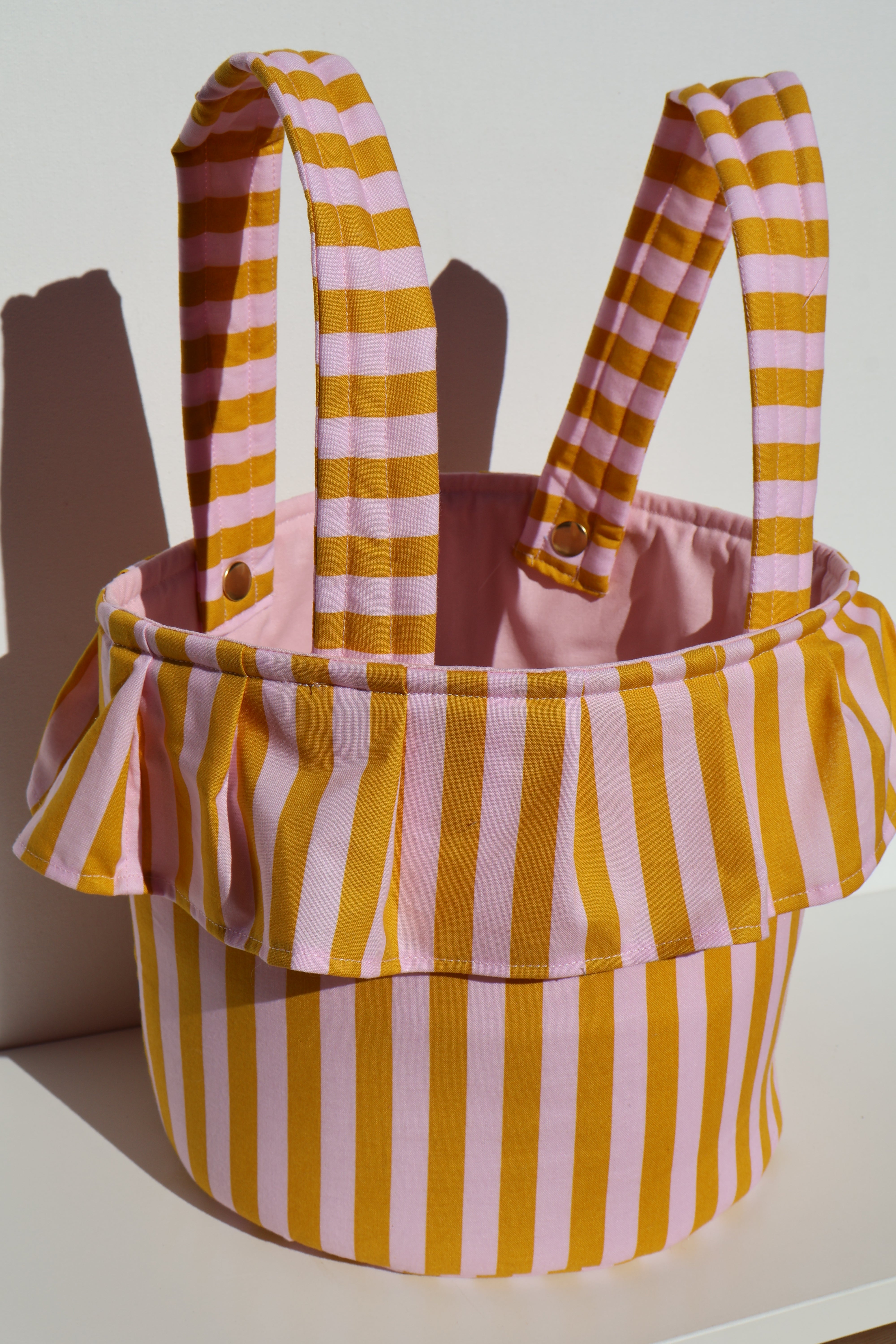 Gold Striped Stroller Bag