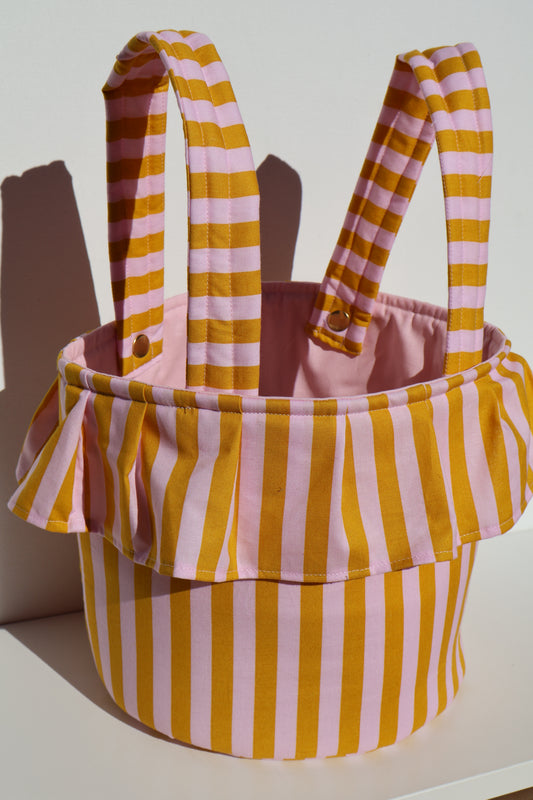 Gold Striped Stroller Bag