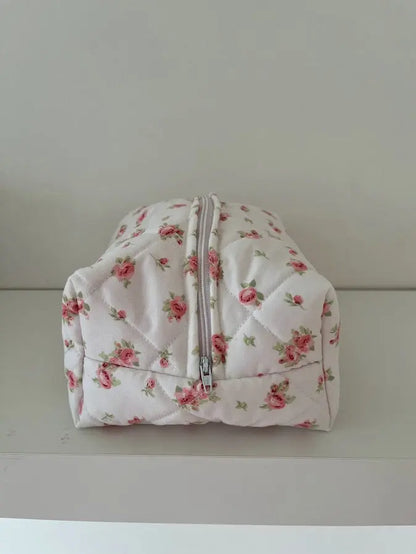 Pink Roses Cosmetic Bag Blossom and Bloom